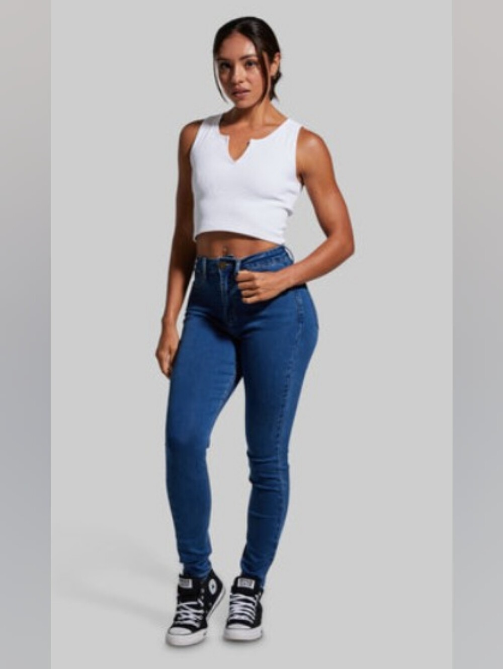 Born Primitive FLEX Stretchy Mid Wash High-Rise Skinny Jean - Medium Regular
